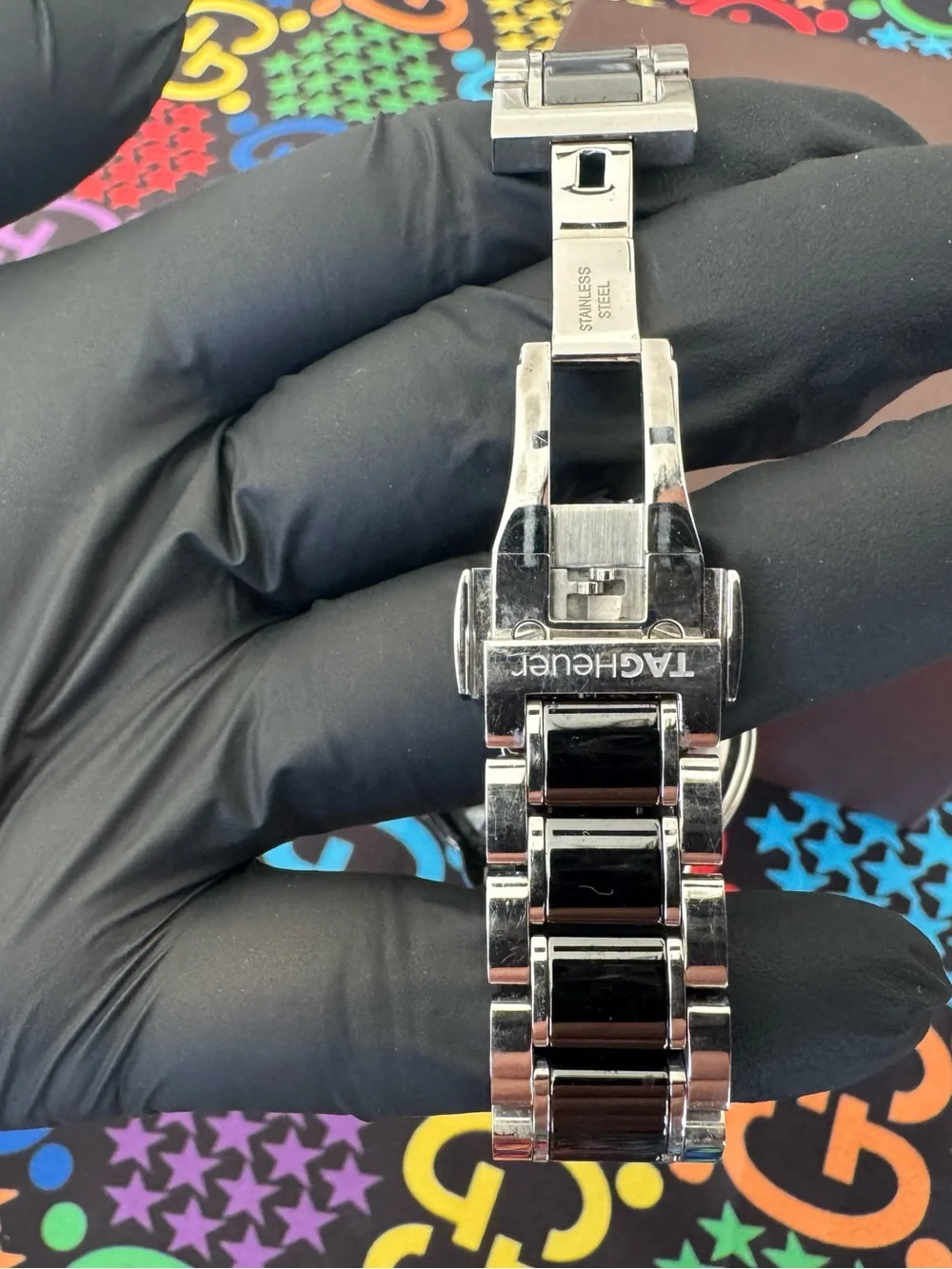 Tag Heuer women’s Silver and black Stainless Steel Bracelet Watch
